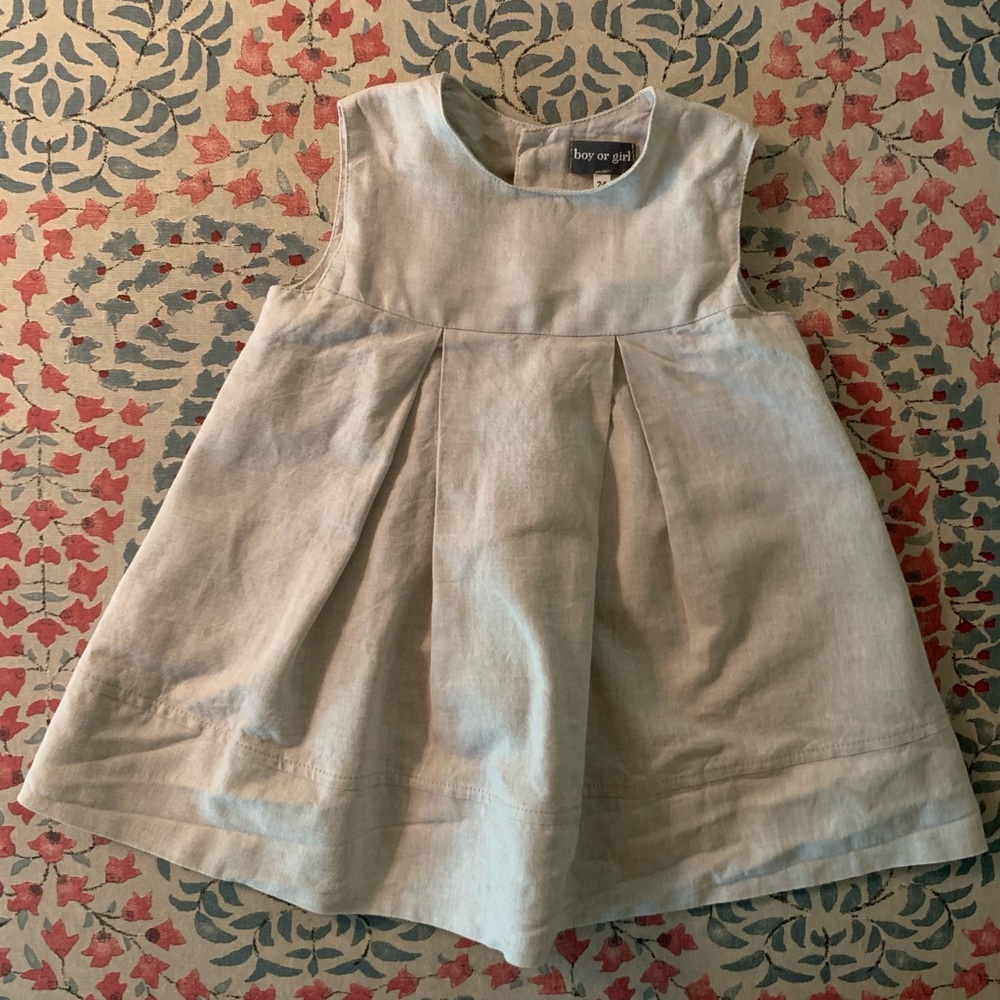 Boy or Girl linen baby dress